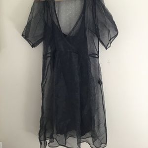 Free People "Just" Brand Sheer Polka Dot "Timmo" Dress is NWOT! Women's Medium